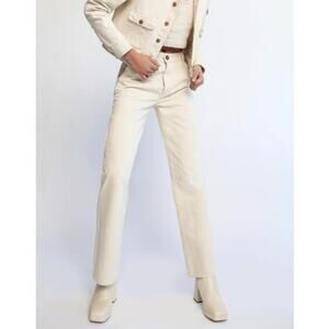 NEW Adriano Goldschmied Daily Blue Hype High Waisted Ankle Length Jean in Bone